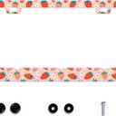 Strawberry License Plate Frame Fruit Stainless Steel License Plate Frame Auto Parts Decoration with Screws License Plate Holder for Men Women 12x6 Inch
