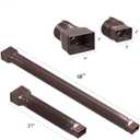 YOTODY 2 Pack Rain Gutter Downspout Extensions Flexible,Universal Drain Downspout Extender Drainage Connector 21"-68",Screws for Included,Brown
