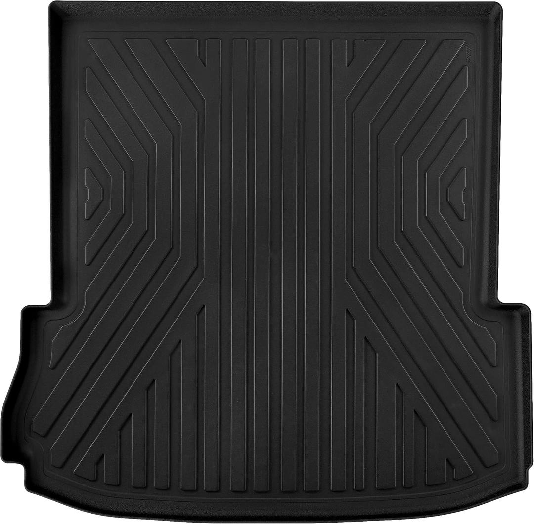 OEDRO Cargo Trunk Liner Floor Mat fit for 2011-2019 Ford Explorer, Unique Black TPE All-Weather Guard Cargo Trunk Liner Mat