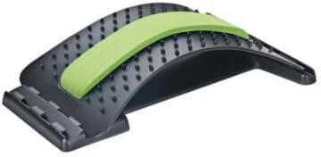 Back Stretcher with 3-Level Adjustable Lumbar Support, 88 Massage Points Spine Corrector, ABS Material, Multi Colors (Green)