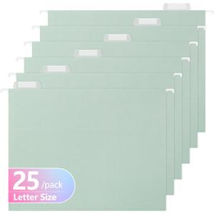 Letter Size Hanging File Folders,25 Reinforced Hanging Files in Assorted Colors,Designed for Home and Office Color Coded File Organization,25 per Box (5655U)
