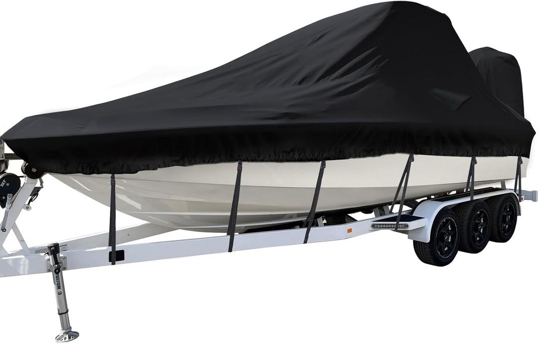 Mionovity Wake Tower Boat Cover 23-25ft, Fits Beam up to 102", Black