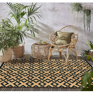 sapisel Outdoor Plastic Straw Rug 5' x 7',Outdoor Rug Plastic Straw Waterproof Mat, Clearance Patio Rug for Backyard, Deck, Picnic, Beach, Camping