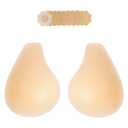 Bontierie 2025 Added Lift Ultra-Thin Seamless Nipple Covers Push up Sticky Adhesive Bras Solid Silicone Pasties for Women Cream, M