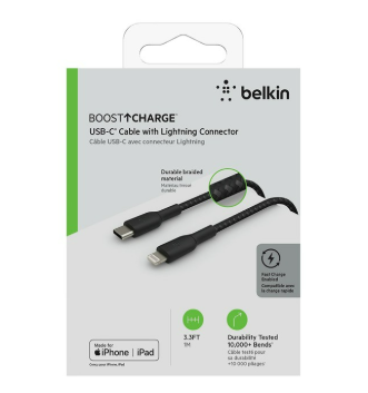 belkin boost charge USB c cable with lightning connector