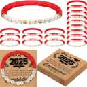 20 Set Red Class of 2025 Bracelets Bulk End of Year Graduation Gifts to Student from Teacher 2025 Congrats Grad Senior Night Gifts 20 Graduation Cards for Her and Him 5th Senior High School College