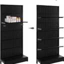 Eastern Tree 4 Packs Gondola Shelves 35 1/4L x 11 1/2W for Industrial Grade Black Pegboard Display Stand, 4 Shelves Fit to 3x6.5 Feet Gondola Units with 8 Supply Arms, 4 Packs 3 Feet Width