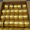 Patelai 72 Pcs Aluminum Tins 36pcs 2oz+4oz 36pcs Salve Containers with Screw Lid and Labels Round Cans Travel Cosmetic Metal Tins Jar for Candles Lotion Bars Balms Food Spice Candies DIY Crafts(Gold)