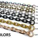 VersaKits Rainbow Heavy Chunky Purse Chain Strap Replacement with Spring O Rings 16 Inch Detachable Statement Link Chain Charm Extension Upgrade for Handbags
