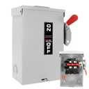 30 Amp Disconnect Switch Box, 2 Pole 120V/240V Safety Switch, Non-Fusible NEMA 3R Rated, Heavy Duty Steel, for Indoor/Outdoor Use