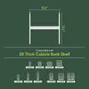 Furinno Cubicle Cube Insert, H-Shelf Cube Organizer, 2-Tier Shelf Dividers, Fits into Furinno Extra Thick Cubes, for Organizers and Storage, Black Oak (Does not fit IKEA Kallax Shelving)