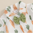 FEIBEL Baby Boys Easter Short-Sleeve Button Shirt Bunny Carrot Print Holiday Clothes  (Carrot, 18-24 Months)