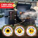 Santa's Meat Smoking Guide - Must Have Smoker Accessories for Pellet Grill - Christmas Grilling Gifts for Men - Smoker Accessories Gifts for Men - Wood, Time & Temp - Outdoor