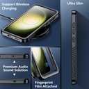 SPIDERCASE Designed for Samsung Galaxy S23 Case Waterproof,Built-in Screen & Camera Lens Protector[IP68 Underwater][Military Grade Shockproof] Full Body Protection Phone Case, Black/Clear