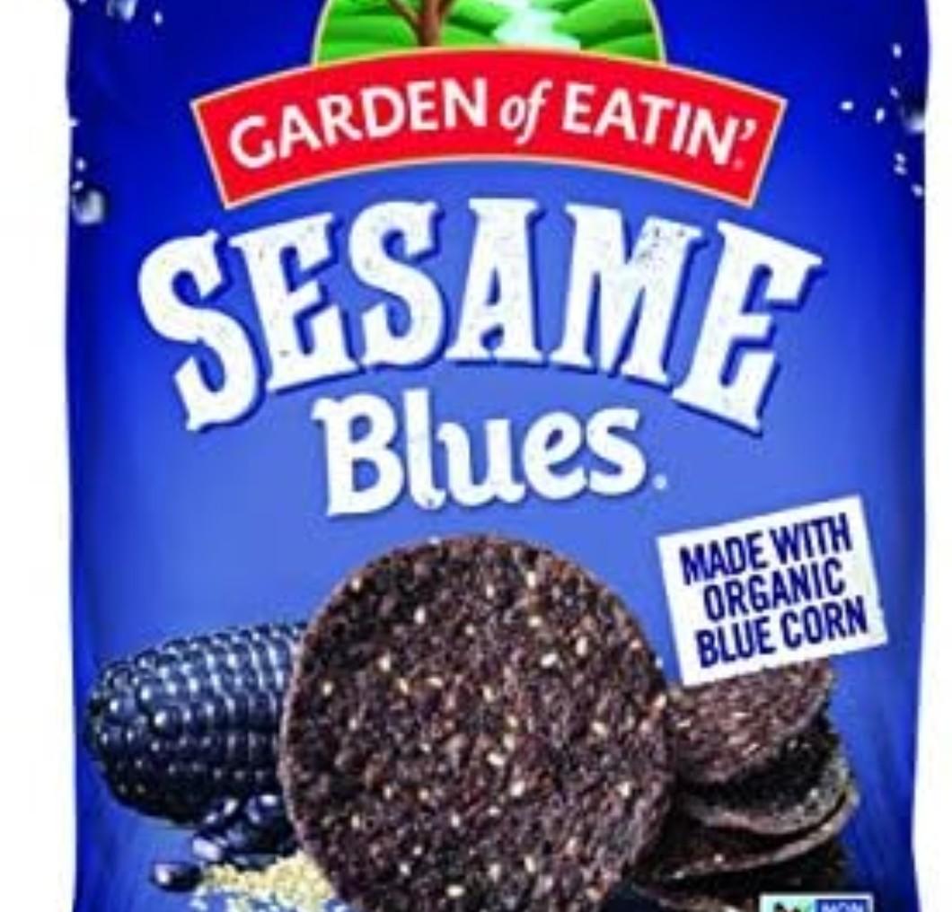 Garden of Eatin' Tortilla Chips, Sesame Blues, 5.5 oz (Pack of 12) BB: 18 JAN  26