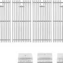 SafBbcue RJC008P RJC32A Grates Grill Replacement for RCS Summerset and Blaze Grills Stainless Steel Cooking Grids for RCS RJC32A RJC32AL Summerset Sizzler 32" Blaze 32" 4 Burner Grills BLZ-4LTE2-NG (7 3/8" x 18 1/6")