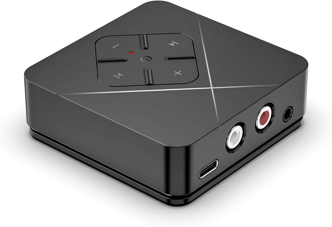 2026 Bluetooth 6.0 Receiver for Home Stereo with 3.5mm/RCA, Bluetooth Adapter for Stereo Receiver, Amplifier, Speaker, HiFi (Black)