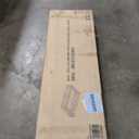 KOMFOTT Full Size Wood Floor Bed with Door & Fence, Montessori Bed Frame with Full Length Safety Guardrails, Slats Support, Door & Latch, Wooden Montessori Floor Bed, No Box Spring Needed (White)