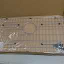 Kitchen Sink Grid and Sink Protectors 26" X 14 1/16", with Rear Drain Stainless Steel Sink Grids for Bottom of Kitchen Sinks, for Single Bowl Sinks(26" X 14 1/16" Rear Drain)