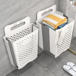 Large Capacity Wall Mounted Collapsible Laundry Basket Foldable Hanging Laundry Hamper for Home Versatile Storage