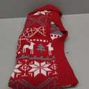 BWOGUE Extra-Large Dog Christmas Sweaters, Snowflake Reindeer Dog Turtleneck Sweaters with Leash Hole, Knitted Pullover Pet Clothes(3XL) (3XL(Neck 24.4"; Chest 38.6"))