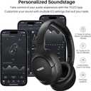 TOZO Hybrid Active Noise Cancelling Headphones, Wireless Over Ear Bluetooth Headset, 60H Playtime, Hi-Res Audio Custom EQ via App Deep Bass Comfort Fit Ear Cups, for Home Office Travel