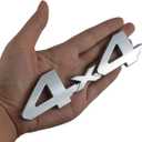 4x4 Chrome Fender Side Rear Emblem Badge With Adhesive For Truck/Suv/Pickup Rear Tailgate Tail Gate Door 4Wd (Chrome)( SIZE - 5.5 inch length * 1.5 inch width)