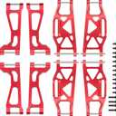 6061-T6 Aluminum Suspension Arms Front & Rear Upper/Lower Link Set for Traxxas X-Maxx 89076 89086 (Replacement for Wide Maxx 8995/8998/8999, Red, 8PCS)