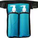 Massage Oil Holster Lotion Holster Premium Massage Bottle Bag Massage Waist Oil Case for 2 Bottles(Bag Only)(Two Bottles,Blue Green)