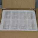 Frcctre 8 Pack Stackable Drinking Glasses, 6.5 OZ Romantic Lowball Cocktail Glasses, Small Vintage Fluted Glassware Glass Tumblers Cups for Iced Coffee, Juice, Beer, Soda, Coocktail