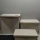 Zerbuger Dog Stairs with Storage 18" H, 3-Step Wider Dog Steps for Small/Medium/Large Old Dogs Cats, Folding Sturdy Pet Stairs Climbing Bed or Couch, Ramp for Car Up to 200 lbs (Beige, No Condo)