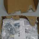 goldenwarm 10 Pack 3-3/4 Inch Black and Gold Cabinet Pulls Square Drawer Handles Single Hole Hardware for Kitchen Dresser Bathroom