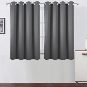 LEMOMO Frost Grey Blackout Curtains/52 x 45 Inch Length Kids Curtains/Set of 2 Panels Grommet Bedroom Curtains for Living Room (52"W x 45"L (Pack of 2))