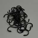 30 Pack Vinyl Coated Heavy Duty S Hooks for Hanging Plants, Clothes, Non Slip Steel Metal Black Rubber Coated Closet S Hooks for Hanging Jeans, Jewelry, Pot, Pan