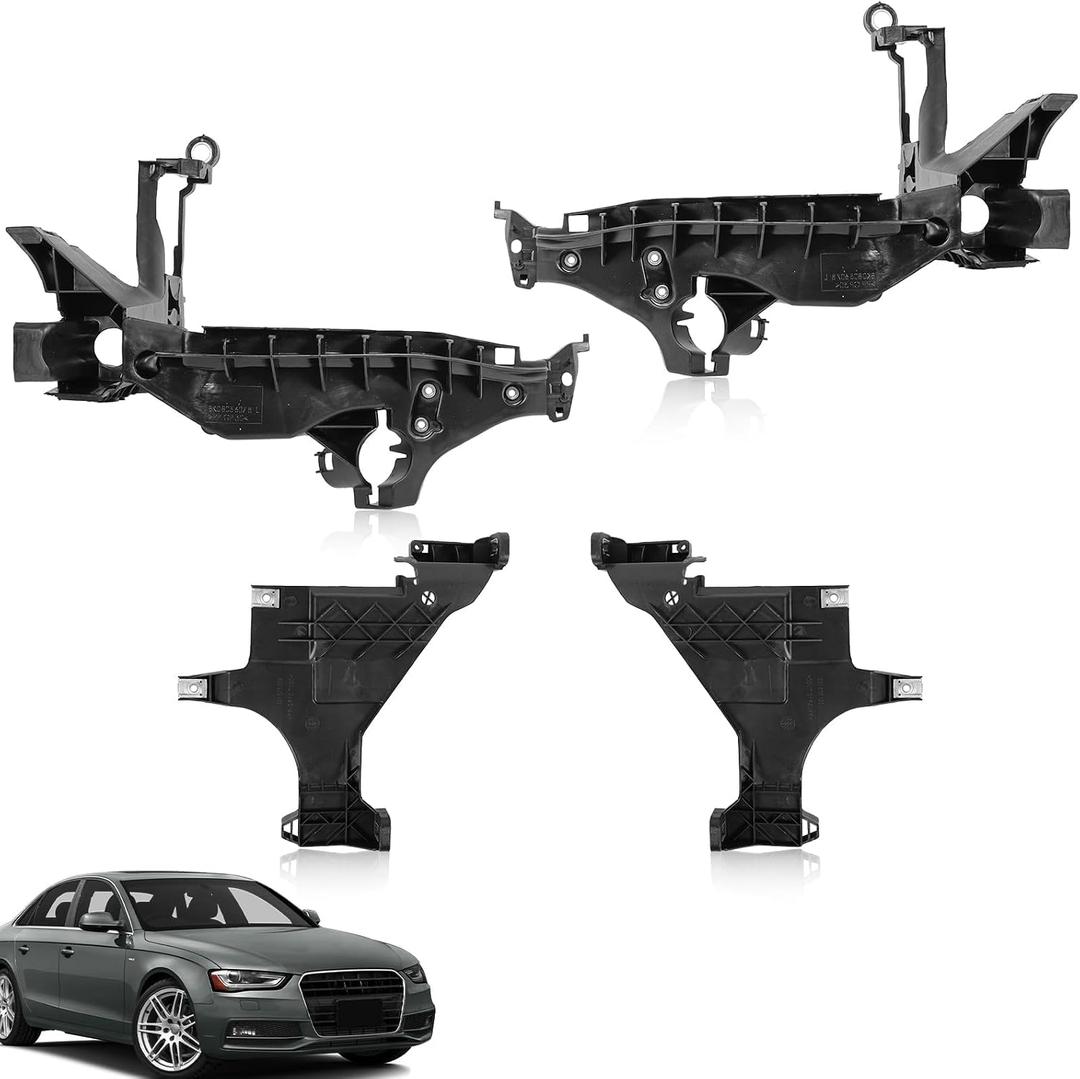 4Pcs RH&LH Headlight Mounting Support Plate Bracket for 13-15 Audi A4 S4