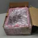 HapiRm Over Door Organizer Storage - Hanging Door Organizer with 4 Metal Large Capacity Baskets and Adjustable Coat Hook for Bathroom Bedroom Kitchen Pantry Closet Cabinet (Pink)