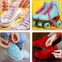 BQTQ 40 Pairs Colored Shoe laces Flat Shoelaces Multipack Shoestrings for Sneakers Skates Sport Shoes Boots (40 Colors) (Pink)