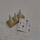 GemeShou Jewelry ring display holder for selling, velvet ring cone display stand, cute cone shaped ring holder with golden coated base,Medium jewelry ring storage organizerRing holder-white 3 cone