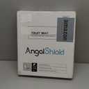 Angol Shiold Round Toilet Seat Molded Wood Toilet Seat with Quietly Close and Quick Release Hinges, Easy to Install also Easy to Clean (Round, Beach) (Round-16.5)