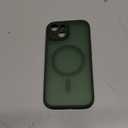 TOCOL Magnetic for iPhone 15 Case, Upgraded Full Camera Protection, Compatible with Magsafe, Drop Protection, Translucent Matte Back Bumper Phone Cover 6.1Inch (Alpine Green)