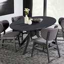 LUSHVIDA Round Vinyl Waterproof Tablecloth Grey, Fits Tables up to 36''-44''
