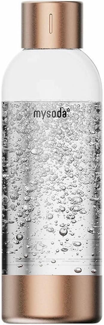 Premium Carbonating Bottle 1L Copper - Compatible with MySoda and any brands - Quick-Lock Reusable Bottles - Lid and Base Made of Stainless Steel - BPA Free