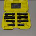 Topec 8Pcs Spline Lug Nut Socket Set | 5, 6, 7, 12 Spline Locking Lug Nut Key, Universal Wheel Lock Removal Kit, Wheel Lock key Set for Car, CR-MO Steel (Not for Hex, Deep, Large-Size, and 10-Spline) (in-8piece)