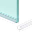 Shower Door Bottom Seal Strip, 2PCS Seal Strip, Ultra Clear PVC, 36" Length, Fits 10mm Thick Glass, Prevents Leaks, Easy Installation, No Adhesive Required (Ultra Clear, 36in for 3/8"(10mm) Door)