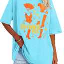 Oversized Country Music Shirts Women in My Music Era Tshirts Concert Lovers Gifts Casual Short Sleeve Tees (Blue, M)