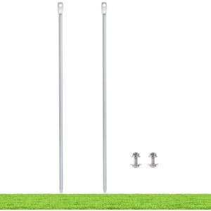 Kichwit 15.7" Metal Stakes for Yard Signs, 5/16 Inch Thickness, Stainless Steel Hardware Included