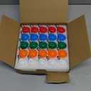 SUNSGNE G40 Multicolor Christmas Replacement Light Bulbs, 25 Pack Round Colorful Christmas Bulbs, 1.57 Inch Globe Xmas Light Bulbs, E12/ C7 Candelabra Base Light Bulb for Indoor Outdoor Decor- 5 Watt