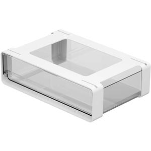 Paper Plate Holder, Under Cabinet Drawer Organizer, Plastic Storage Organizer for Kitchen Cabinet, Cabinet Accessories-A