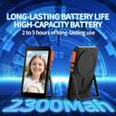 Selfie Monitor Screen for iPhone, Magnetic Screen Mirroring Back Camera Monitor with Desktop Stand 3-Level Brightnes Bluetooth Focus Selfie Monitor Screen for YouTube Vlog Live Stream TikTok (Black)