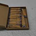 Roowest 50 Pcs Bible Verse Bamboo Ballpoint Pens Bulk Christian Retractable Wooden Bamboo Pens Inspirational Scripture Gifts Bulk for Teacher Sunday School Supplies Religious Church Gift for Men Women